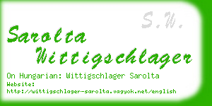 sarolta wittigschlager business card